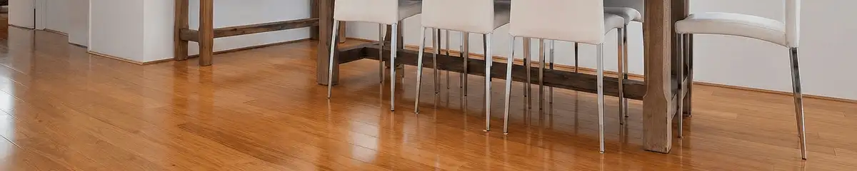 Professionally installed and refinished bamboo flooring in a residential home, showcasing smooth finish and natural wood tones in Tulsa, OK