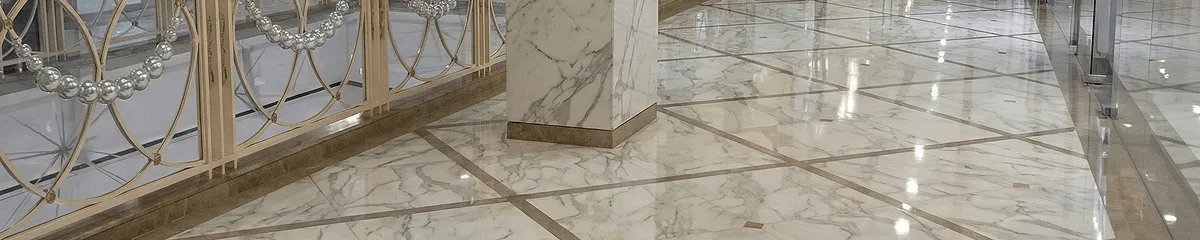 Beautiful marble floor professionally installed in Tulsa, OK