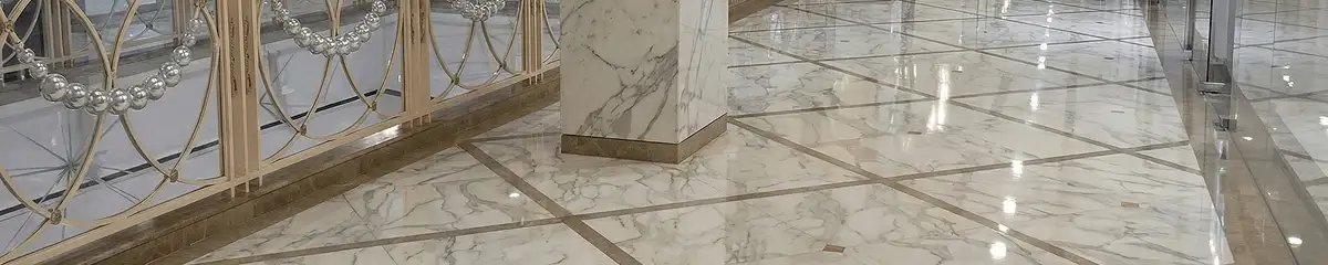 Beautiful marble floor professionally installed in Tulsa, OK